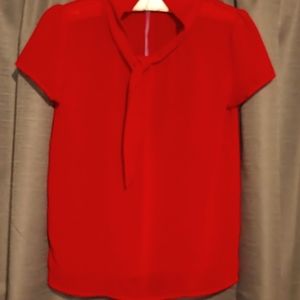 Sheer Red Blouse
